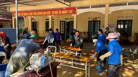 Tuổi trẻ Thủ đô tiếp sức Thái Nguyên và Lạng Sơn khắc phục hậu quả bão lũ