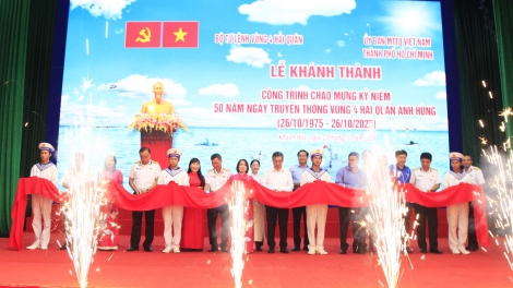 Khánh thành nhiều công trình chào mừng kỷ niệm 50 năm ngày truyền thống Vùng 4 Hải quân 