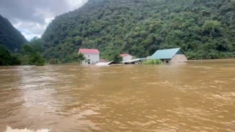 Thái Nguyên: Đảm bảo cuộc sống cho hàng trăm hộ dân ngập sâu ở vùng hồ Ba Bể