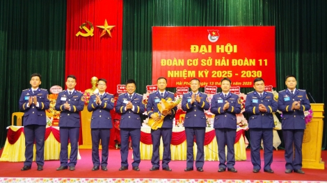 Tuổi trẻ Hải đoàn 11 Cảnh sát biển: Tiên phong, gương mẫu, đoàn kết, sáng tạo, quyết thắng.
