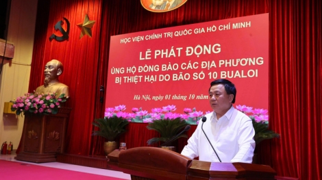 Học viện Chính trị quốc gia Hồ Chí Minh phát động ủng hộ đồng bào khắc phục hậu quả bão Bualoi