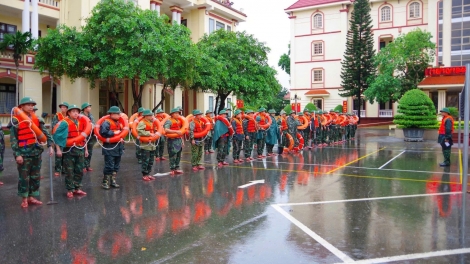 Bộ CHQS tỉnh Thái Nguyên huy động lực lượng ứng phó với hoàn lưu bão số 11