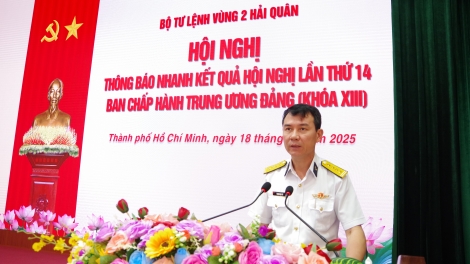Đảng ủy Vùng 2 Hải quân thông báo nhanh kết quả Hội nghị lần thứ 14