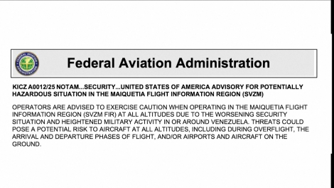 Mỹ cảnh báo các hãng hàng không khi bay qua không phận Venezuela