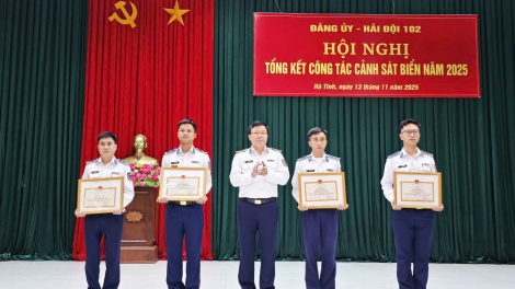 Hải đội 102: Nhiều kết quả nổi bật trong công tác Cảnh sát biển năm 2025