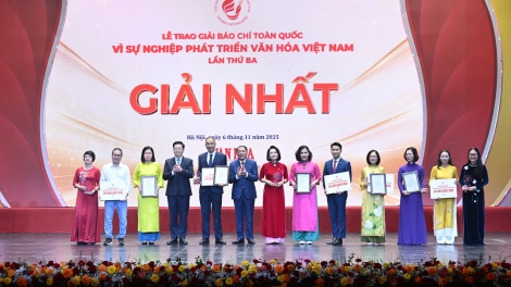 Đài TNVN giành giải Nhất Giải Báo chí toàn quốc “Vì sự nghiệp phát triển Văn hóa Việt Nam” lần thứ 3