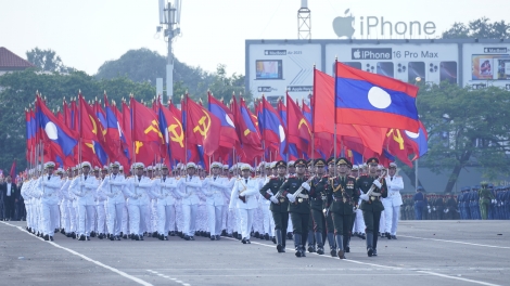 Lào chuẩn bị cho lễ diễu binh, diễu hành kỷ niệm 50 năm Quốc khánh