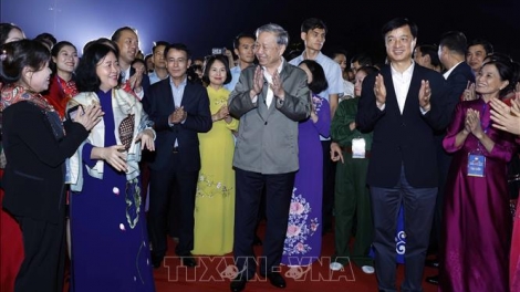 Tổng Bí thư Tô Lâm dự Ngày hội Đại đoàn kết phường Thượng Cát, Hà Nội