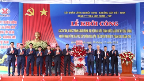 TKV khởi công 02 dự án trọng điểm chào mừng Đại hội Đảng toàn quốc lần thứ XIV