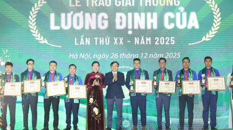 Vinh danh 30 thanh niên nông thôn nhận Giải thưởng Lương Định Của  năm 2025