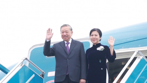 Tổng Bí thư Tô Lâm lên đường thăm Cấp nhà nước tới Lào