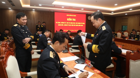 Quân chủng Hải quân kiểm tra toàn diện đội ngũ cán bộ chủ trì cấp Vùng, Học viện 