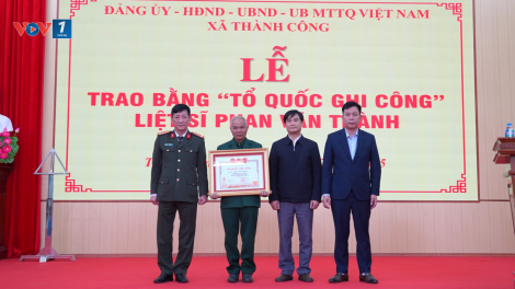 Thái Nguyên: Trao Bằng "Tổ quốc ghi công" cho Tổ trưởng bị lũ cuốn