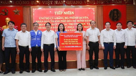 Thành phố Hồ Chí Minh tiếp tục hỗ trợ Khánh Hòa hơn 57 tỷ đồng khắc phục hậu quả lũ lụt