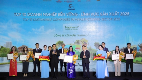 Phó Thủ tướng Hồ Đức Phớc dự và phát biểu tại Lễ công bố Doanh nghiệp bền vững 2025