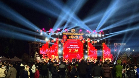 Lần đầu tiên Lạng Sơn tổ chức Countdown kết hợp bắn pháo hoa dịp tết Dương lịch 2026