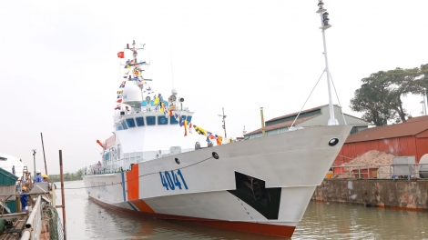 Hạ thủy tàu TT-400 số 11 – Tăng cường sức mạnh tuần tra cho Cảnh sát biển Việt Nam