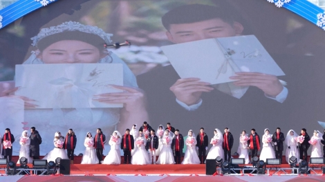 Lễ cưới tập thể dưới -20 độ C tại xứ sở mùa đông kỳ diệu