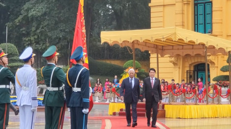 Chủ tịch nước Lương Cường chủ trì lễ đón Chủ tịch Hội đồng Châu Âu