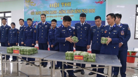 Hải đoàn 11 Cảnh sát biển: Ấm áp Hội thi “Gói bánh chưng xanh – vui Tết cổ truyền 2026”
