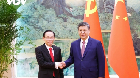 Bộ trưởng Lê Hoài Trung hội kiến Tổng Bí thư, Chủ tịch nước Trung Quốc Tập Cận Bình