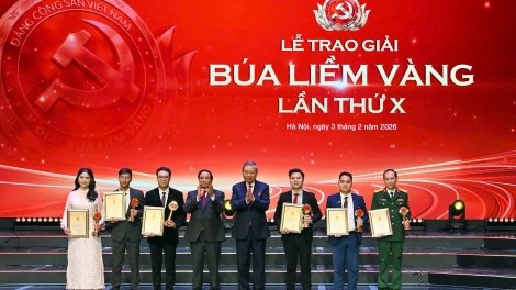 Thời sự 21h30 3/2/2026: Tổng Bí thư Tô Lâm dự lễ trao Giải Búa liềm Vàng lần thứ X năm 2025