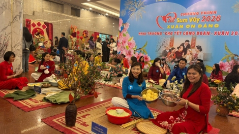 “Tết sum vầy 2026- Xuân ơn Đảng”: Mang không khí tết thiết thực, trọn vẹn đến người lao động
