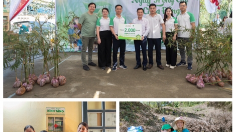 Bảo Thanh trồng 2.000 cây xanh và trao tặng tủ thuốc cho trạm y tế cơ sở tại Tây Nghệ An