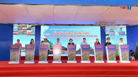An Giang: PTTChính phủ Phạm Thị Thanh Trà tham dự lễ khởi công động thổ trường nội trú liên cấp