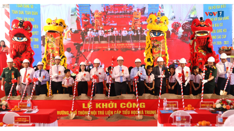 Lâm Đồng đồng loạt khởi công 3 trường học liên cấp ở biên giới