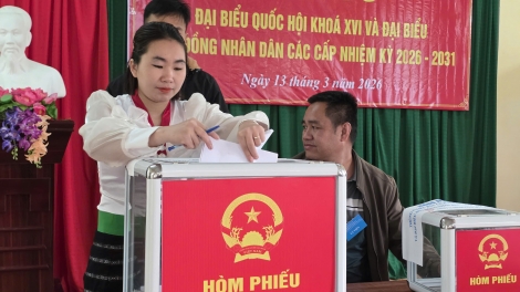 Xã Mường Quàng hoàn thành bỏ phiếu sớm