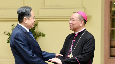 Chủ tịch Quốc hội Trần Thanh Mẫn thăm Tổng Giáo phận Hà Nội