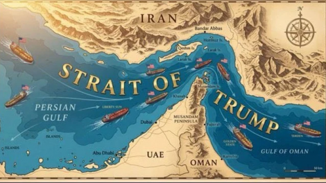 Ông Trump đăng hình đổi tên Hormuz thành 'eo biển Trump', giá dầu vượt 126 USD