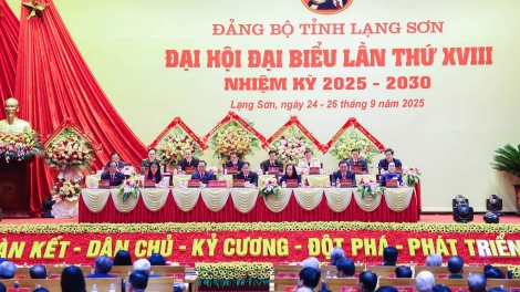 Khai mạc Đại hội đại biểu Đảng bộ tỉnh Lạng Sơn lần thứ XVIII, nhiệm kỳ 2025-2030