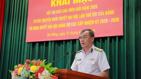 Sôi nổi Hội thi Báo cáo viên giỏi năm 2026 ở Vùng 3 Hải quân