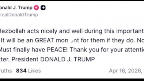 Tổng thống Mỹ Donald Trump hy vọng Hezbollad hành xử đúng sau lệnh ngừng bắn