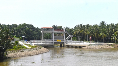  Vĩnh Long: Sẽ triển khai dự án kiểm soát nước Nam Bến Tre với 18 cống hở