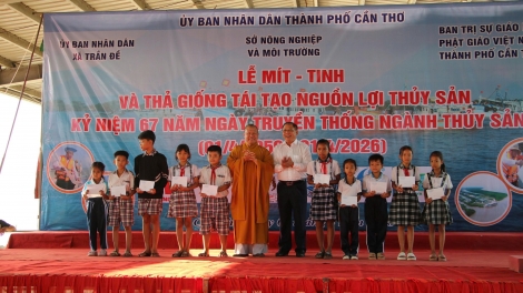 Cần Thơ lan toả trách nhiệm tái tạo nguồn lợi thủy sản