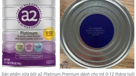 Bộ Y tế cảnh báo khẩn 3 lô sữa công thức a2 Platinum cho trẻ em có chứa độc tố