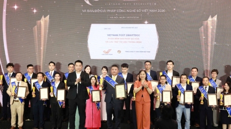 Bưu điện Việt Nam nhận giải thưởng Sao Khuê 2026 với giải pháp số hóa và lưu trữ tài liệu thông minh