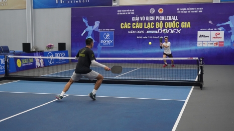 Gần 700 vận động viên tranh tài tại giải vô địch Pickleball các câu lạc bộ quốc gia 2026