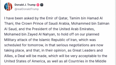 Mỹ hủy kế hoạch tấn công quân sự nhằm vào Iran, sau đề nghị của các nước vùng Vịnh