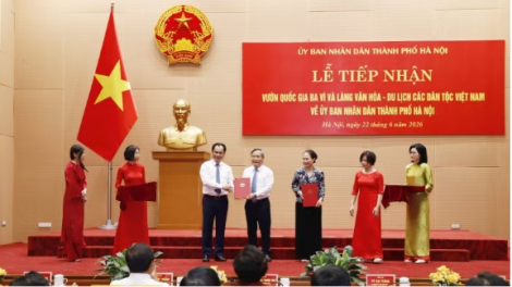 Thời sự 21h30 22/6/2026:Hà Nội tiếp nhận Vườn Quốc gia Ba Vì và Làng VHDL các dân tộc Việt Nam