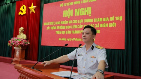 Vùng 3 Hải quân hỗ trợ xây dựng trường học vùng biên