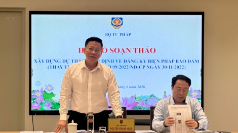 Dự thảo Nghị định về đăng ký biện pháp bảo đảm:hướng tới cung cấp dịch vụ công trực tuyến toàn trình