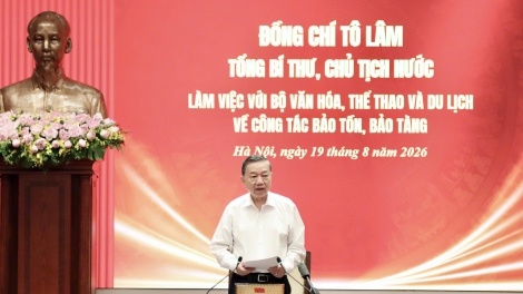 Tổng Bí thư, Chủ tịch nước làm việc với Bộ Văn hóa,Thể thao và Du lịch về công tác bảo tồn, bảo tàng