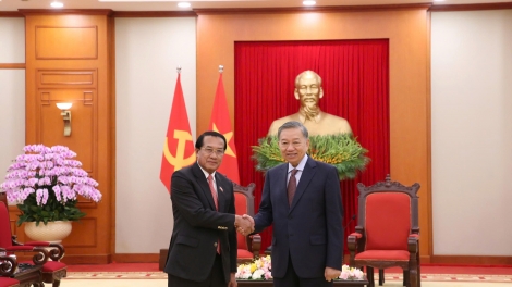 Tổng Bí thư, Chủ tịch nước Tô Lâm tiếp Chủ nhiệm Ban Kiểm tra Trung ương Lào