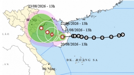 Dự báo thời tiết 21/8/2026: Bắc Bộ có mưa lớn diện rộng