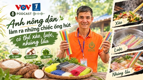 “Hô biến” rau, củ thành ống hút thân thiện với môi trường