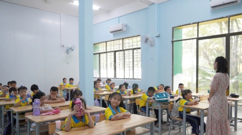 Trường liên cấp tại TP.HCM cải tạo từ trụ sở cũ kịp ngày khai giảng